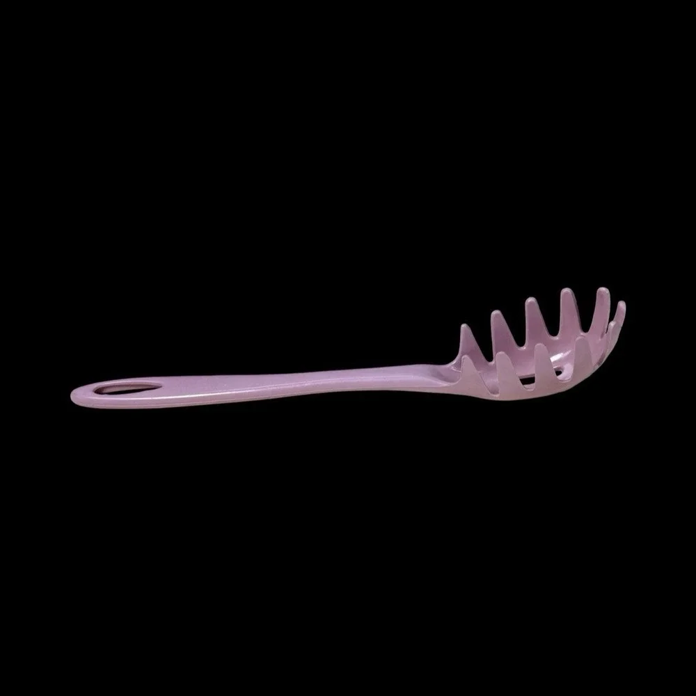 VNTG Ensar Pasta Server Spaghetti Fork Pink Nylon Retro Kitchen Made In USA